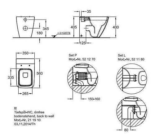 Унитаз приставной Geberit it! Rimfree 211910000 Унитаз приставной Geberit it! Rimfree 211910000