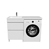 Картинка анонса товара «тумба с раковиной iddis optima home 120 см (oph12lbi95k) напольная для стиральной машины с ящиками, »