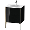 Картинка анонса товара «тумба под раковину duravit xviu xv43000b140 напольная 61 см черный глянцевый»