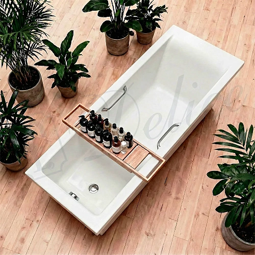 Ванна из искусственного камня Delice Diapason 175х70 DLR330063R-G глянцевая с ручками хром Ванна из искусственного камня Delice Diapason 175х70 DLR330063R-G глянцевая с ручками хром