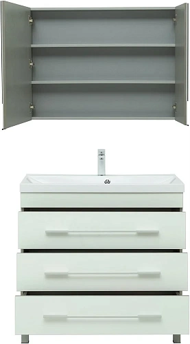 Комплект мебели Aquanet Верона 90 белый (напольный 3 ящика) 00287660 Комплект мебели Aquanet Верона 90 белый (напольный 3 ящика) 00287660