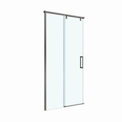 Душевая дверь BelBagno SOFT_CLOSE-1-BF-1-100-C-GM 100 см, профиль оружейная сталь, стекло прозрачное Душевая дверь BelBagno SOFT_CLOSE-1-BF-1-100-C-GM 100 см, профиль оружейная сталь, стекло прозрачное