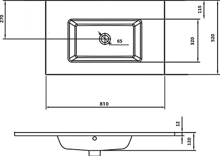Раковина Boheme стекло 80 см моноблок BLACK 852-080-B Раковина Boheme стекло 80 см моноблок BLACK 852-080-B