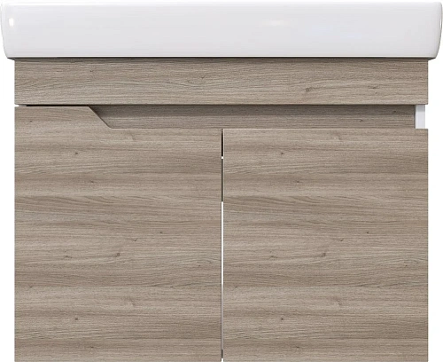 Тумба с раковиной DIWO Воронеж 60 подвесная, ореховый дубослив, с сифоном 579742 Тумба с раковиной DIWO Воронеж 60 подвесная, ореховый дубослив, с сифоном 579742