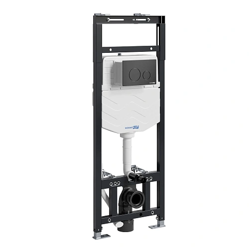 Инсталляция для унитаза WasserKRAFT Alme 15TLT.010.ME.MB02 с клавишей смыва черный Инсталляция для унитаза WasserKRAFT Alme 15TLT.010.ME.MB02 с клавишей смыва черный