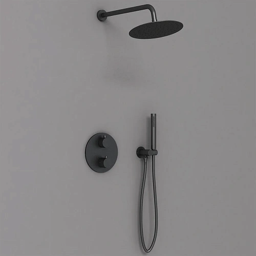 Душевая система Vincea VSFW-101TMB термостатический встраиваемая, черный Душевая система Vincea VSFW-101TMB термостатический встраиваемая, черный