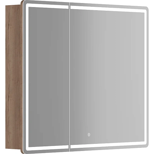 Зеркальный шкаф Sancos Mirror MI90EG 890x150х740 мм, с LED подсветкой, дуб галифакс натуральный Зеркальный шкаф Sancos Mirror MI90EG 890x150х740 мм, с LED подсветкой, дуб галифакс натуральный