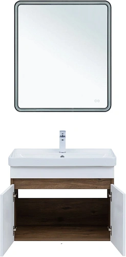 Тумба под раковину Aquanet Оптима 80 00344793 дуб рустикальный/белый сатин Тумба под раковину Aquanet Оптима 80 00344793 дуб рустикальный/белый сатин