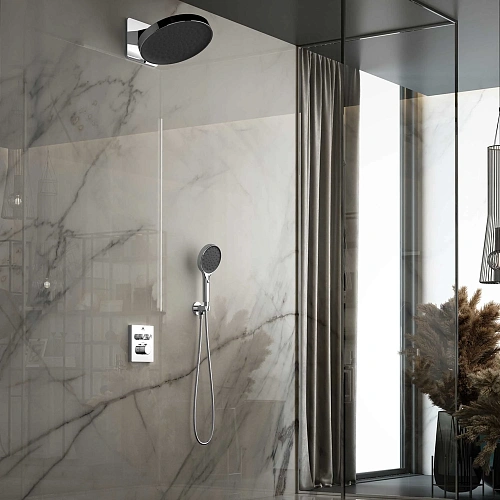 Душевая система Vincea Inspire VSFW-3I21MT3CH встраиваемый, термостатический, двухрежимный, хром Душевая система Vincea Inspire VSFW-3I21MT3CH встраиваемый, термостатический, двухрежимный, хром