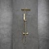 Душевая система Lemark Ursus LM7260BG с регулируемой высотой штанги, брашированное золото Душевая система Lemark Ursus LM7260BG с регулируемой высотой штанги, брашированное золото