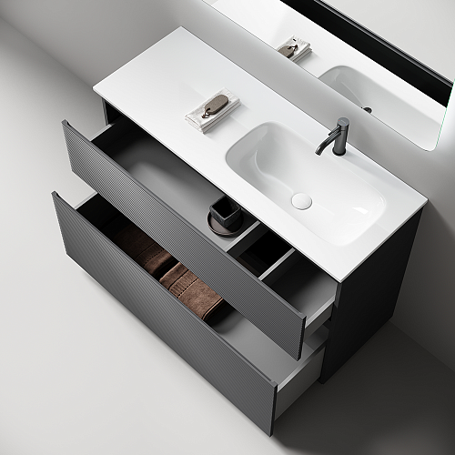 Тумба под раковину SANCOS Folk Floor FL120FRGS правая 1190х445х850 Grey soft, напольная Тумба под раковину SANCOS Folk Floor FL120FRGS правая 1190х445х850 Grey soft, напольная