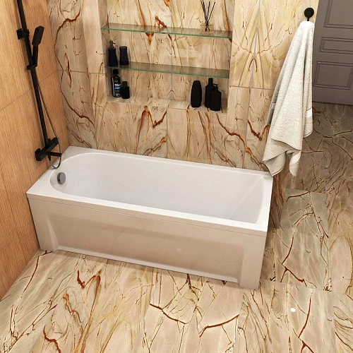 Акриловая ванна Timo MIKA1770 170x70x58 с каркасом, слив-переливом, фронтальной и торцевой панелями Акриловая ванна Timo MIKA1770 170x70x58 с каркасом, слив-переливом, фронтальной и торцевой панелями