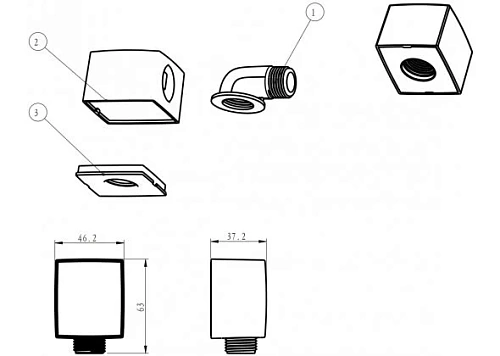 Гигиенический душ Aquanet Static 1.03 00257146 Гигиенический душ Aquanet Static 1.03 00257146