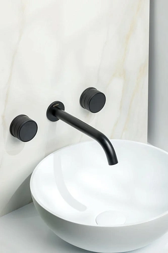 Смеситель для раковины Boheme PRESTIGE BLACK встраиваемый 152-2-B-PR Смеситель для раковины Boheme PRESTIGE BLACK встраиваемый 152-2-B-PR