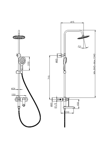 Душевая система RUSH Socotra (ST4235-20) Душевая система RUSH Socotra (ST4235-20)