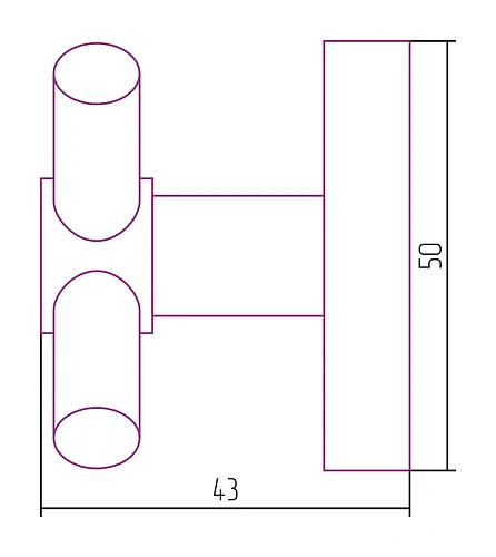 Крючок Сунержа Виктория настенная (L 50) 00-3007-0000 Без покрытия Крючок Сунержа Виктория настенная (L 50) 00-3007-0000 Без покрытия