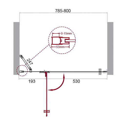 Душевая дверь BelBagno KRAFT-B-12-60/20-C-Cr-L Душевая дверь BelBagno KRAFT-B-12-60/20-C-Cr-L