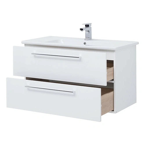 Тумба под раковину DREJA GIO, 100 см, подвесная, 2 ящика, белый глянец 77.0105W Тумба под раковину DREJA GIO, 100 см, подвесная, 2 ящика, белый глянец 77.0105W
