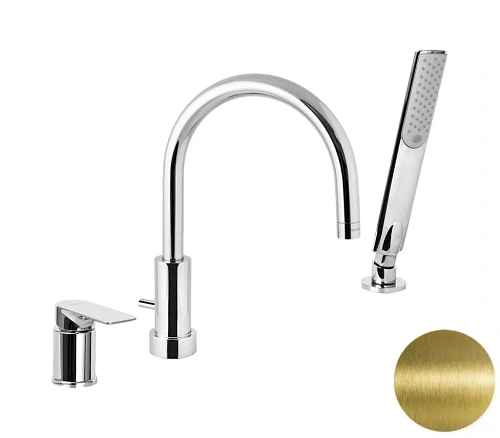 Смеситель на борт ванны Remer Infinity I07VO, состаренная латунь Смеситель на борт ванны Remer Infinity I07VO, состаренная латунь