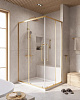 Картинка анонса товара «душевой уголок cezares relax-304-ah-2-120/90-c-boro 120x90см стекло прозрачное, профиль брашированное золото»