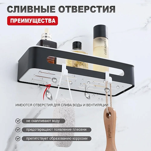 Полка Raglo R340.02.06 290x115x55мм черный Полка Raglo R340.02.06 290x115x55мм черный