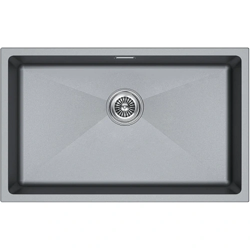 Кухонная мойка Paulmark LUMI 74UNI LU74-GRM, серый металлик, 740х460 Кухонная мойка Paulmark LUMI 74UNI LU74-GRM, серый металлик, 740х460