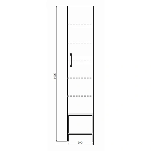 Шкаф-пенал Comforty Бредфорд-40 00004148004 дуб темный Шкаф-пенал Comforty Бредфорд-40 00004148004 дуб темный