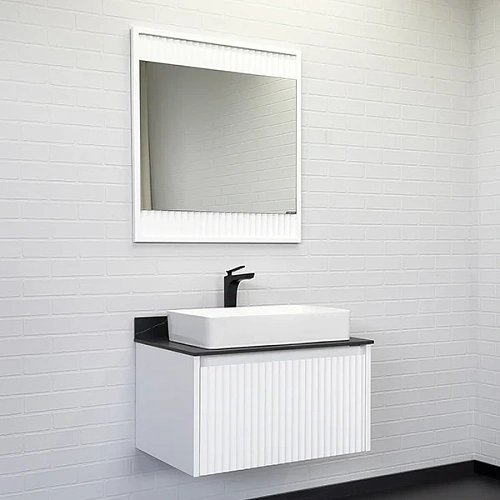 Тумба с раковиной Comforty Марсель-75 00-00013396 белый матовый со столешницей под мрамор Калакатта Блэк c раковиной Comforty 78189 Тумба с раковиной Comforty Марсель-75 00-00013396 белый матовый со столешницей под мрамор Калакатта Блэк c раковиной Comforty 78189