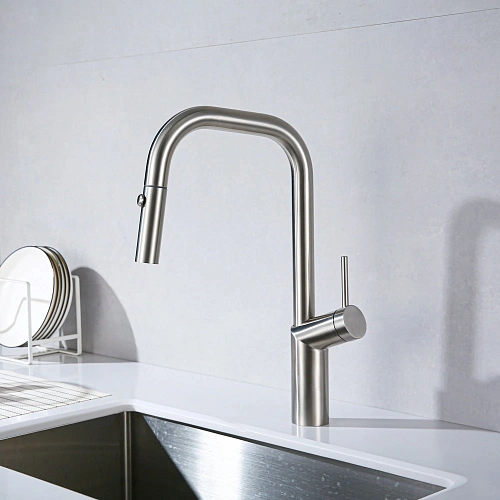 Смеситель для кухни Vincea VKF-107BN, брашированный никель Смеситель для кухни Vincea VKF-107BN, брашированный никель