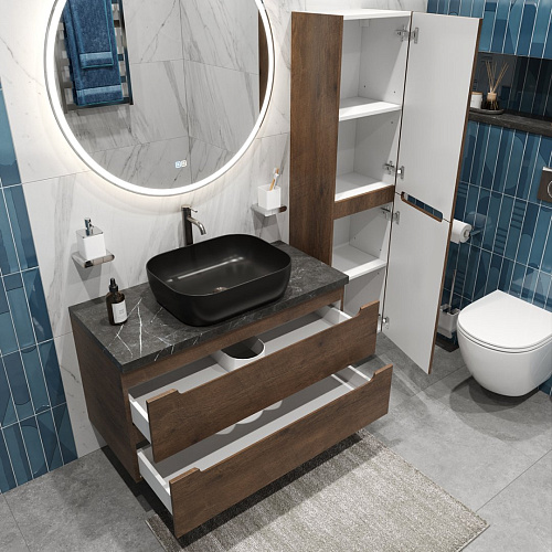 Тумба со столешницей и раковиной BelBagno ETNA 100 etna100rw-kepmno-1302h301-set подвесная ETNA100RW-KEPMNO-1302H301-SET Тумба со столешницей и раковиной BelBagno ETNA 100 etna100rw-kepmno-1302h301-set подвесная ETNA100RW-KEPMNO-1302H301-SET