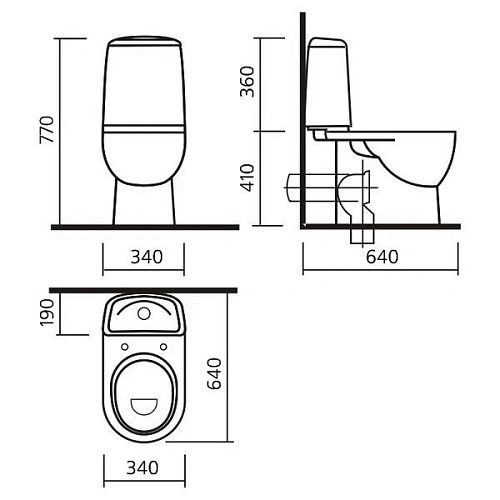 Унитаз напольный Sanita Luxe Best Color Black BSTSLCC06100522 компакт с сиденьем Soft Close Унитаз напольный Sanita Luxe Best Color Black BSTSLCC06100522 компакт с сиденьем Soft Close