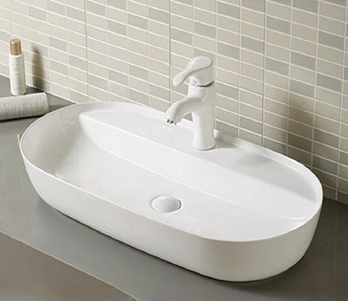 Раковина CeramaLux D1347 накладная, белый Раковина CeramaLux D1347 накладная, белый