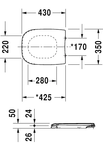 Крышка-сиденье Duravit D-Code 0067310000 Крышка-сиденье Duravit D-Code 0067310000