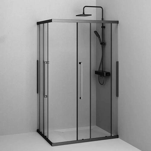 Душевой уголок AM.PM Func W84G-403-12080-BТ Slide 120х80, черный, стекло прозрачное Душевой уголок AM.PM Func W84G-403-12080-BТ Slide 120х80, черный, стекло прозрачное