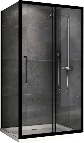 Душевой уголок ABBER Schwarzer Diamant AG30160BH-S70B 160x70 см универсальный, профиль черный, стекло прозрачное Душевой уголок ABBER Schwarzer Diamant AG30160BH-S70B 160x70 см универсальный, профиль черный, стекло прозрачное