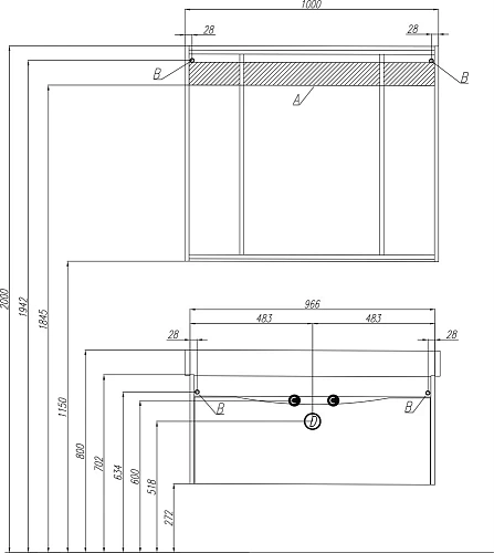 Комплект мебели STWORKI Хельсинки 100 белая, подвесная, в современном стиле, российская (гарнитур, к 411900 Комплект мебели STWORKI Хельсинки 100 белая, подвесная, в современном стиле, российская (гарнитур, к 411900