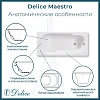 Ванна чугунная Delice Maestro 200х85 DLR230646R с отверстиями под ручки Ванна чугунная Delice Maestro 200х85 DLR230646R с отверстиями под ручки