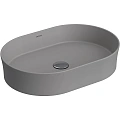 Раковина BERGES Ego SL накладная овал, 55x38 см, матовый серый 181612 Раковина BERGES Ego SL накладная овал, 55x38 см, матовый серый 181612