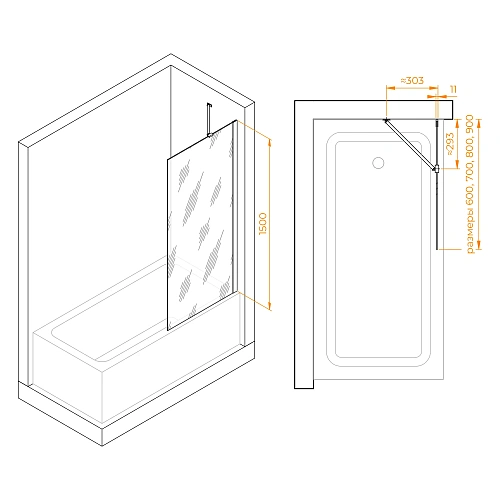 Шторка на ванну RGW Screens SC-150 800 мм Easy Clean хром Шторка на ванну RGW Screens SC-150 800 мм Easy Clean хром