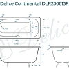 Ванна чугунная Delice Continental 1700х700 с отверстиями под ручки DLR230613R Ванна чугунная Delice Continental 1700х700 с отверстиями под ручки DLR230613R