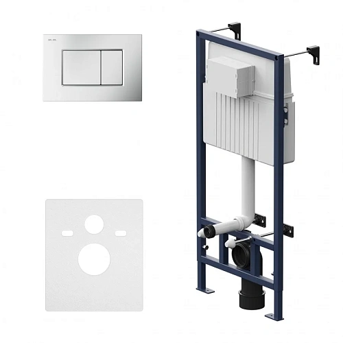 Инсталляция для унитаза AM.PM ProC I012707.0231 с клавишей ProC S пластик, хром матовый Инсталляция для унитаза AM.PM ProC I012707.0231 с клавишей ProC S пластик, хром матовый