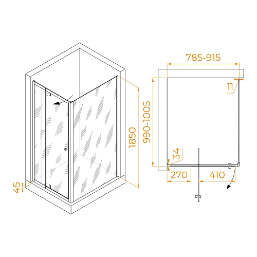 Душевой уголок RGW PA-44 (PA-02 + Z-050-1) 800x1000 мм 41084480-011 хром Easy Clean Душевой уголок RGW PA-44 (PA-02 + Z-050-1) 800x1000 мм 41084480-011 хром Easy Clean