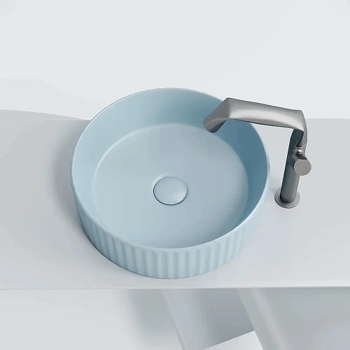 Раковина Ceramica Nova ELEMENT CN6057ML голубой матовый накладная Раковина Ceramica Nova ELEMENT CN6057ML голубой матовый накладная