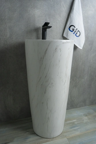 Раковина Gid Nb131wgs 81115 напольная под камень глянцевая 40x40x84 Раковина Gid Nb131wgs 81115 напольная под камень глянцевая 40x40x84