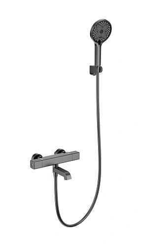 Смеситель для ванны Wonzon & Woghand с термостатом, темный графит (WW-B2016-A1-BGG) Смеситель для ванны Wonzon & Woghand с термостатом, темный графит (WW-B2016-A1-BGG)