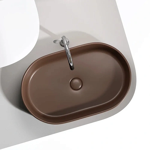 Раковина Ceramica Nova ELEMENT CN6048MDB Темно-Коричневый матовый накладная Раковина Ceramica Nova ELEMENT CN6048MDB Темно-Коричневый матовый накладная