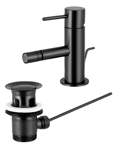 Смеситель для биде Remer X Style X20CFP, чёрный брашированный хром Смеситель для биде Remer X Style X20CFP, чёрный брашированный хром