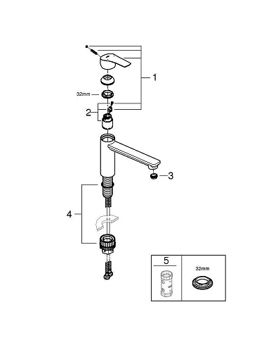 Смеситель для кухни GROHE Eurosmart (30463DC0) Смеситель для кухни GROHE Eurosmart (30463DC0)