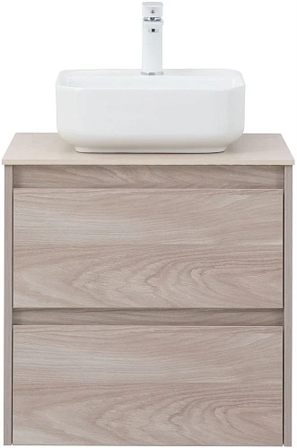 Тумба под раковину Aquanet Nova Lite 60 орех светлый (2 ящика) 00287884 Тумба под раковину Aquanet Nova Lite 60 орех светлый (2 ящика) 00287884