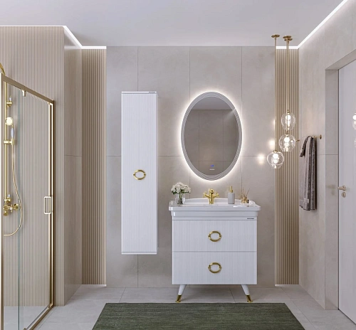 Тумба под раковину GROSSMAN АТРИО-85 см белый глянец (ум.МОДЕРН-85) напольная 108016 Тумба под раковину GROSSMAN АТРИО-85 см белый глянец (ум.МОДЕРН-85) напольная 108016